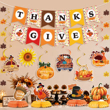 Load image into Gallery viewer, Party decoration in Colombia Party decoration in Colombia Thanksgiving Party Decorations Set Turkey Banner Spiral Honeycomb Centerpiece Fall Harvest Table Decor for Holiday Party Supplies
