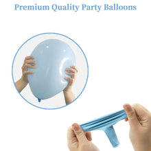 Load image into Gallery viewer, 107PCS Race Car Balloon Garland Arch Kit, Pastel Sky Blue Macaron Balloon Decorations for 1st Birthday Party, Baby Shower, Kids Racing Theme Celebration &amp; Photo Backdrop
