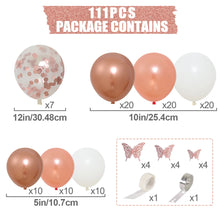 Load image into Gallery viewer, Blush Rose Gold White Balloon Arch Garland Kit with Butterfly Decorations, Neutral Tone Balloon Set for Birthday Party, Wedding, Anniversary, Bridal Shower, Engagement &amp; Elegant Celebration Backdrop Decor
