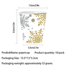 Load image into Gallery viewer, 90PCS Snowflake Christmas Party Supplies Set, Winter Wonderland Christmas Decorations with Disposable Paper Plates, Cups, Napkins, Forks, Knives &amp; Spoons, Holiday Tableware Kit for Christmas Dinner, Family Gathering &amp; Winter Party
