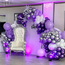Load image into Gallery viewer, GDGDTOO Purple Butterfly Balloon Arch Garland Kit, Pastel Lavender Cream Purple Balloons Set, Butterfly Themed Balloon Garland for Birthday Bridal Shower Wedding Anniversary Celebration Party Decorations Supplies
