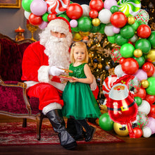 Load image into Gallery viewer, GDGDTOO Christmas Balloon Arch Garland Kit, Red Green Gold Pink White Balloons for Xmas Winter Holiday Party Decorations
