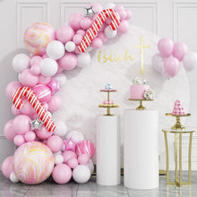 Load image into Gallery viewer, GDGDTOO Pink White Balloon Arch Garland Kit, Pastel Tone Balloons for Birthday Baptism Celebration Party Decorations
