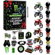 Load image into Gallery viewer, Christmas Party Supplies Off-Road Racing Advent Calendar Gift Box with Motorcycle Helmet Hanging Charms Christmas Tree Ornament Blind Box Holiday Decorations
