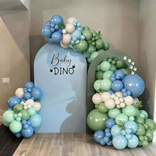 Load image into Gallery viewer, 99PCS Morandi Blue Green Balloon Garland Arch Kit, Balloon Chain Set for 1st Birthday Banquet Welcome Backdrop Decorations
