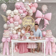 Load image into Gallery viewer, 108PCS Pearl Pink Series Balloon Arch Garland Set, Princess Theme Decor Balloons for Birthday Backdrop and Birthday Party Layout Supplies
