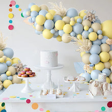 Load image into Gallery viewer, 94PCS Dusty Blue, Yellow &amp; Beige Balloon Garland Arch Kit, Pastel Tone Balloon Decorations for Birthday, Wedding, Anniversary, Gender Reveal, Celebration &amp; Photo Backdrop
