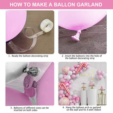 Load image into Gallery viewer, GDGDTOO Pink White Balloon Arch Garland Kit, Pastel Tone Balloons for Birthday Baptism Celebration Party Decorations
