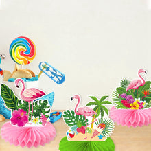 Load image into Gallery viewer, GDGDTOO Beach Party Decorations Kit - Flamingo Tropical Honeycomb Centerpieces and Table Decor for Summer &amp; Pool Party Decorations
