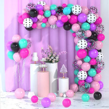Load image into Gallery viewer, 108PCS Magenta Polka Dot Balloon Garland Kit, Pink &amp; White Balloon Arch Set for Dreamy Birthday Party, Wedding, Anniversary &amp; Celebration Backdrop Decorations
