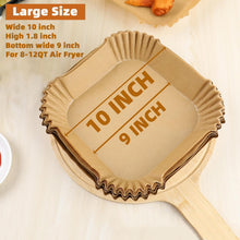 Load image into Gallery viewer, Square Air Fryer Paper / 200PCS 10 Inch
