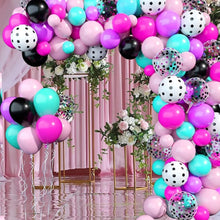 Load image into Gallery viewer, 108PCS Magenta Polka Dot Balloon Garland Kit, Pink &amp; White Balloon Arch Set for Dreamy Birthday Party, Wedding, Anniversary &amp; Celebration Backdrop Decorations
