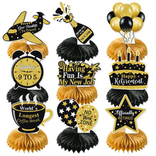 Load image into Gallery viewer, GDGDTOO Retirement Party Decorations Kit - Retirement Themed Honeycomb Centerpieces and Table Decor for Farewell &amp; Celebration Party Decorations
