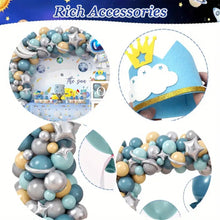 Load image into Gallery viewer, Space Planet Balloon Arch Garland Kit, Slate Blue Sage Green Beige Balloon Set for Galaxy Universe Theme Birthday Party, Celestial Celebration, Space Event &amp; Photo Backdrop Decorations
