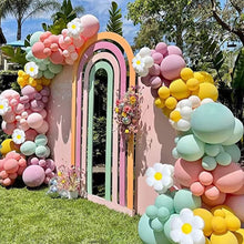 Load image into Gallery viewer, 144PCS Pastel Macaron Daisy Balloon Garland Kit, Mint Green &amp; Light Pink Balloon Arch Decorations with Daisy Balloons for Birthday, Wedding, Baby Shower, Dessert Table &amp; Party Backdrop
