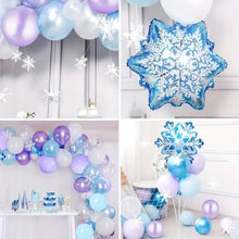 Load image into Gallery viewer, Winter Snowflake Balloon Arch Garland Kit, Light Blue Purple White Balloon Set for Winter Wonderland Birthday Party, Holiday Celebration, Christmas Event &amp; Seasonal Backdrop Decorations

