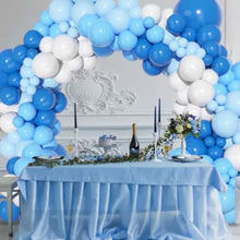 Load image into Gallery viewer, Blue White Balloon Arch Garland Kit, Royal Blue Light Blue Cream Balloon Set for Birthday Party, Wedding, Anniversary, Gender Reveal, Graduation &amp; Elegant Celebration Backdrop Decorations
