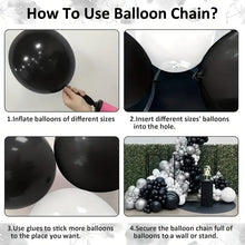 Load image into Gallery viewer, GDGDTOO Black White Silver Balloon Arch Garland Kit, Matte Black White Metallic Silver Transparent Confetti Balloons Set, Modern Monochrome Balloon Garland for Birthday Bridal Shower Wedding Anniversary Graduation Celebration Party Decorations Supplies
