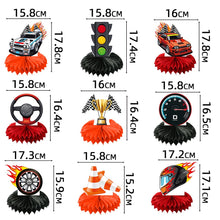 Load image into Gallery viewer, GDGDTOO Racing Party Decorations Kit - Race Car Themed Honeycomb Centerpieces and Table Decor for Sports &amp; Racing Celebration Party Decorations
