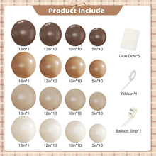 Load image into Gallery viewer, GDGDTOO Coffee Khaki Cream White Neutral Tone Balloon Garland Arch Kit, Party Balloon Set for Wedding Graduation Bridal Shower Bachelorette Engagement Birthday Party Decorations Supplies
