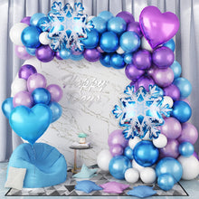 Load image into Gallery viewer, 83PCS Blue Snowflake Heart Balloon Garland Arch Kit, Snow Theme Balloon Chain Set for Birthday Party Decorations, Winter Party Backdrop Decor Supplies
