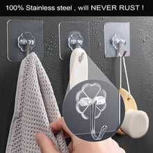 Load image into Gallery viewer, 10 sticky Heavy Duty Self Sticky Hooks
