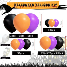 Load image into Gallery viewer, 125PCS Halloween Balloon Garland Kit, Halloween Themed Balloon Set, Decor Supplies for Halloween Party Scene Arrangement
