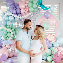 Load image into Gallery viewer, GDGDTOO Pastel Pink Lavender Mint Green Transparent Balloon Arch Garland Kit, Mermaid Under Sea Style Balloons for Birthday Summer Ocean Themed Party Decorations
