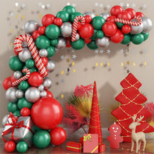 Load image into Gallery viewer, GDGDTOO Christmas Balloon Arch Garland Kit, Red Teal Green Gold White Balloons for Xmas Winter Holiday Party Decorations
