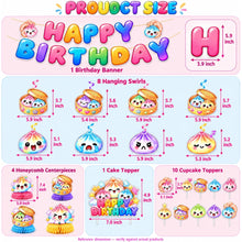 Load image into Gallery viewer, Dumpling Birthday Decorations, Rainbow Bun Paper Party Set
