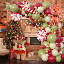 Load image into Gallery viewer, GDGDTOO Christmas Balloon Arch Garland Kit, Burgundy Sage Green Cream Gold Balloons for Xmas Winter Holiday Party Decorations
