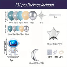 Load image into Gallery viewer, Space Planet Balloon Arch Garland Kit, Slate Blue Sage Green Beige Balloon Set for Galaxy Universe Theme Birthday Party, Celestial Celebration, Space Event &amp; Photo Backdrop Decorations

