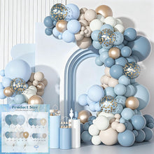 Load image into Gallery viewer, GDGDTOO Dusty Blue Beige White Balloon Garland Arch Kit, Party Balloon Supplies for Wedding Graduation Bachelorette Engagement Birthday Backdrop Party Decorations
