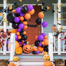 Load image into Gallery viewer, 125PCS Halloween Balloon Garland Kit, Halloween Themed Balloon Set, Decor Supplies for Halloween Party Scene Arrangement
