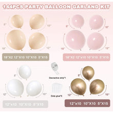 Load image into Gallery viewer, 144pcs Boho Balloon Garland Arch Kit, Nude Neutral Balloon Set for Engagement, Wedding Birthday Party Decorations
