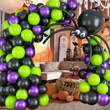 Load image into Gallery viewer, 88PCS Halloween Balloon Garland Arch Kit, Spider Themed Balloon Chain Set, Spooky Decor Supplies for Ghost Festival Halloween Party Scene Arrangement
