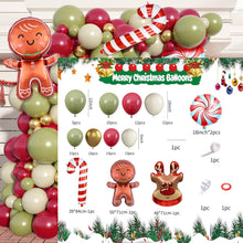 Load image into Gallery viewer, GDGDTOO Christmas Balloon Arch Garland Kit, Burgundy Sage Green Cream Gold Balloons for Xmas Winter Holiday Party Decorations
