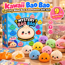 Load image into Gallery viewer, Christmas Party Supplies 9Pcs Set Mystery Bao Bao Countdown Calendar Advent Blind Box with Hanging Ornaments for Xmas Tree Home Tabletop Holiday Decorations Gift
