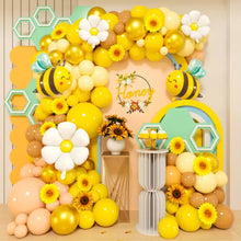 Load image into Gallery viewer, 119PCS Daisy Bee Themed Balloon Arch Garland Set, Balloons for Gender Reveal, Birthday and Anniversary Backdrop Decor Supplies
