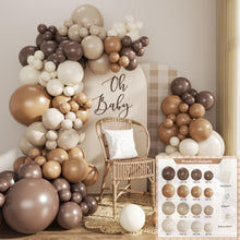 Load image into Gallery viewer, GDGDTOO Coffee Khaki Cream White Neutral Tone Balloon Garland Arch Kit, Party Balloon Set for Wedding Graduation Bridal Shower Bachelorette Engagement Birthday Party Decorations Supplies
