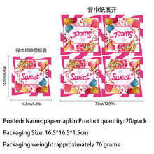 Load image into Gallery viewer, 92PCS Candyland Birthday Party Supplies Set, Lollipop Candy Party Decorations with Disposable Paper Plates, Cups, Napkins, Straws &amp; Banner, Sweet Candy Theme Tableware for Kids Birthday Celebration
