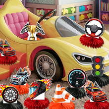 Load image into Gallery viewer, GDGDTOO Racing Party Decorations Kit - Race Car Themed Honeycomb Centerpieces and Table Decor for Sports &amp; Racing Celebration Party Decorations
