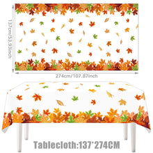 Load image into Gallery viewer, 82PCS Thanksgiving Party Supplies Set, Maple Leaf Banner, Disposable Paper Plates, Cups, Tablecloth, Honeycomb Centerpieces &amp; Balloons for Fall Harvest Party, Thanksgiving Dinner &amp; Autumn Holiday Decorations
