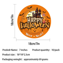 Load image into Gallery viewer, 92PCS Halloween Party Supplies Set, Spooky Halloween Party Decorations with Disposable Paper Plates, Cups, Napkins, Table Cover, Banner, Forks, Knives &amp; Spoons for Trick or Treat, Haunted House &amp; Birthday Party
