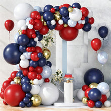 Load image into Gallery viewer, GDGDTOO Red Navy Blue White Gold Balloon Garland Arch Kit, Party Balloon Set for Wedding Graduation Holiday Bachelorette Engagement Birthday Party Decorations Supplies

