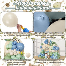 Load image into Gallery viewer, 99PCS Morandi Blue Green Balloon Garland Arch Kit, Balloon Chain Set for 1st Birthday Banquet Welcome Backdrop Decorations
