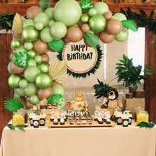 Load image into Gallery viewer, 96PCS Jungle Animal Balloon Garland Arch Kit, Safari Theme Balloon Decorations for Birthday Party, Baby Shower, Wild One Celebration &amp; Photo Backdrop
