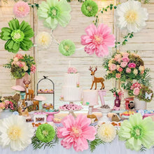 Load image into Gallery viewer, Pastel Pink &amp; Green Floral Wall Hanging Decorations, Elegant Botanical Hanging Pendants for Home, Classroom, Party Backdrop, Wedding, Holiday Ceremony &amp; Indoor Event Decor
