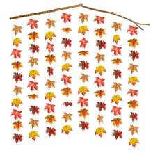 Load image into Gallery viewer, Autumn Thanksgiving Stitched Maple Leaf Hanging Garland, Hand Sewn Fall Leaf Pull Flag Decor, Seasonal Wall Hanging Ornament to Create Warm Vibe for Harvest Festival, Family Dinner &amp; Fall Themed Party Layout Supplies
