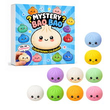 Load image into Gallery viewer, Christmas Party Supplies 9Pcs Set Mystery Bao Bao Countdown Calendar Advent Blind Box with Hanging Ornaments for Xmas Tree Home Tabletop Holiday Decorations Gift
